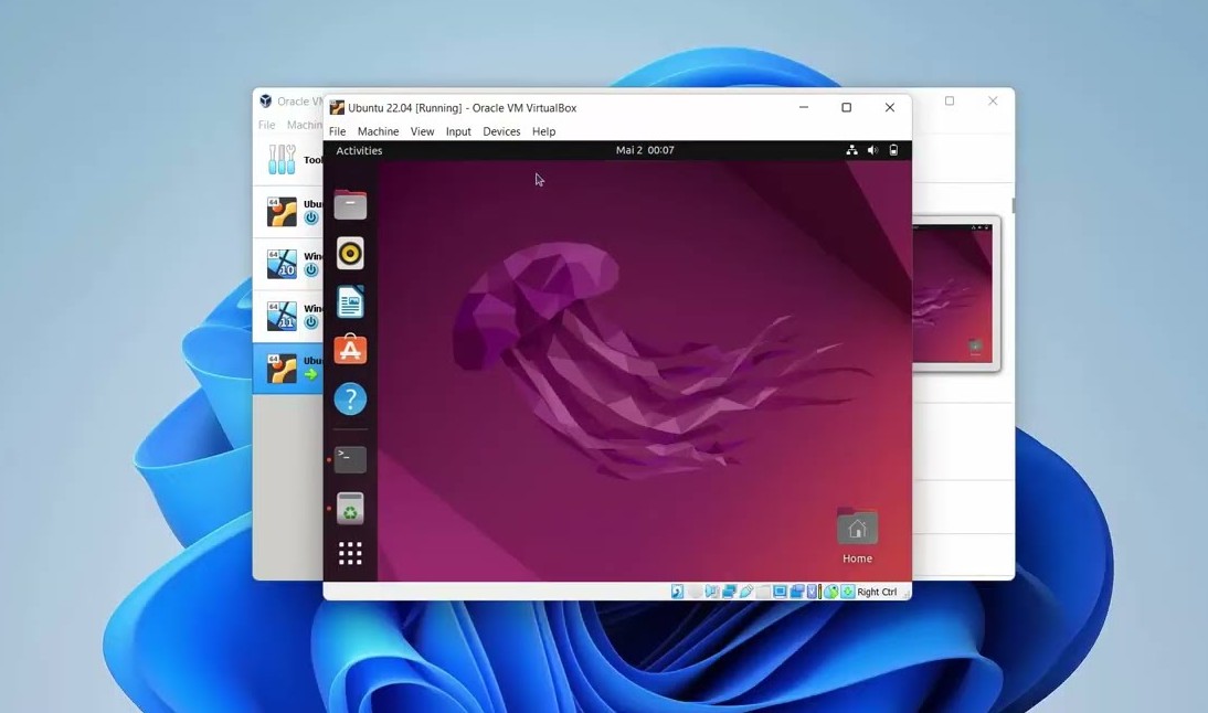 Exemple d'une machine virtuel linux